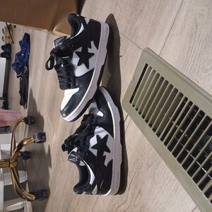 Bape Black and White Sneakers